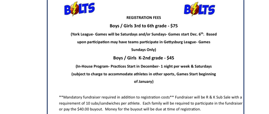 Registration Open June 1- September 1